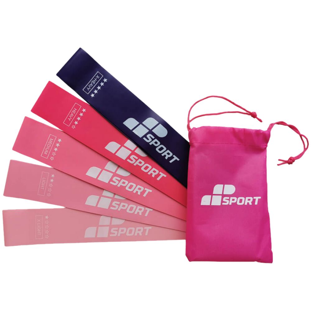 Frauen -Trainingsset kontinuierlicher Elastizitätsbänder / 5 Teile - 5 PCs.