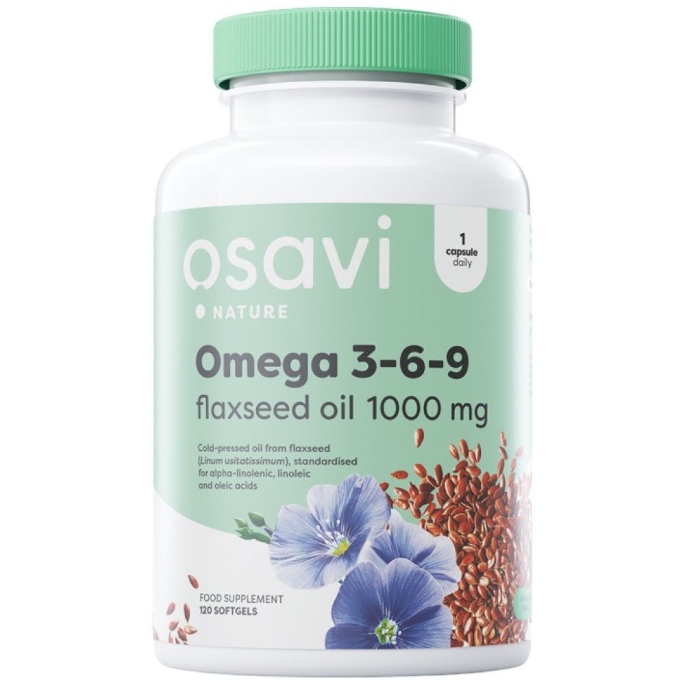 Omega 3-6-9 Leinsamenöl 1000 mg-120 Softgele