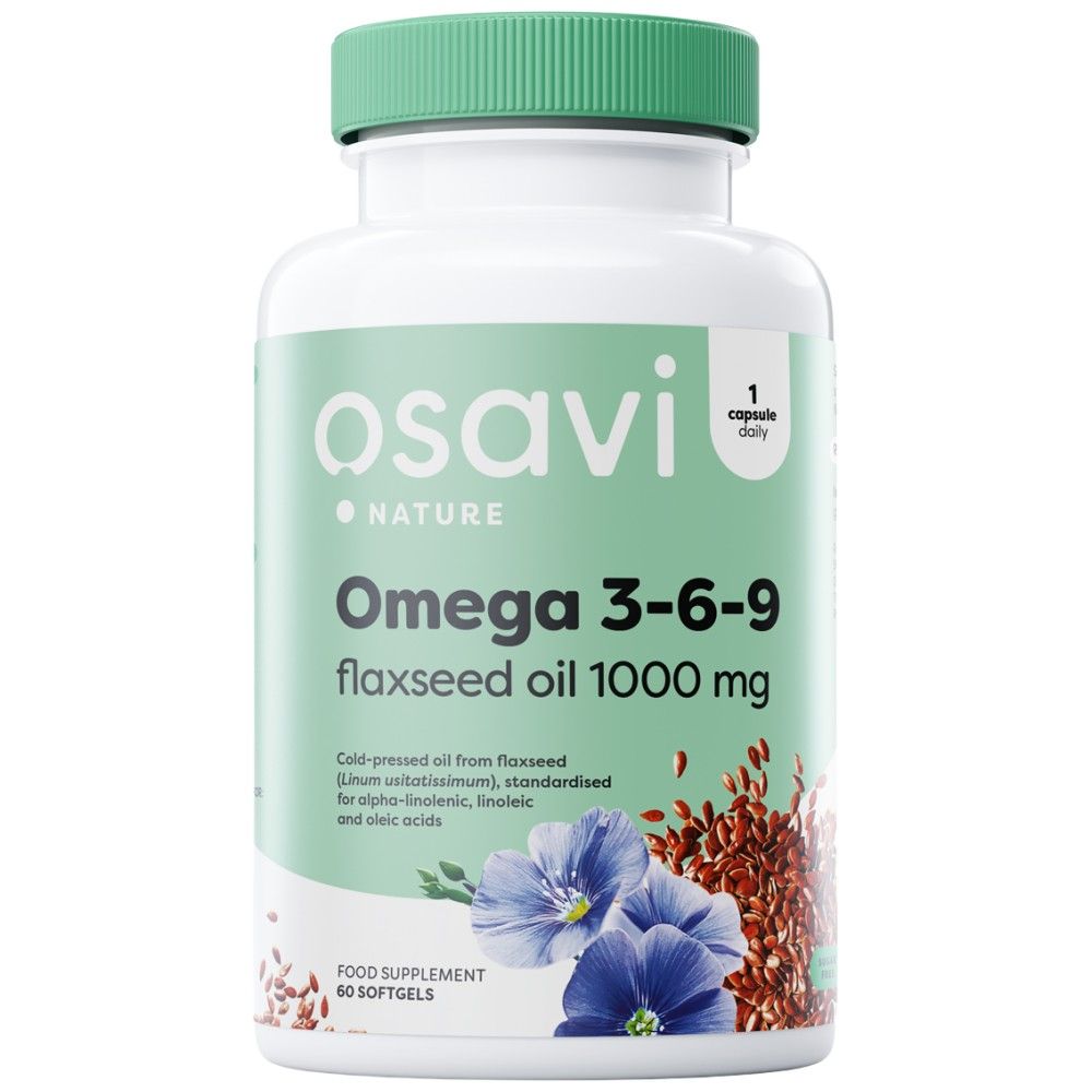 Omega 3-6-9 Leinsamenöl 1000 mg-60 Softgele