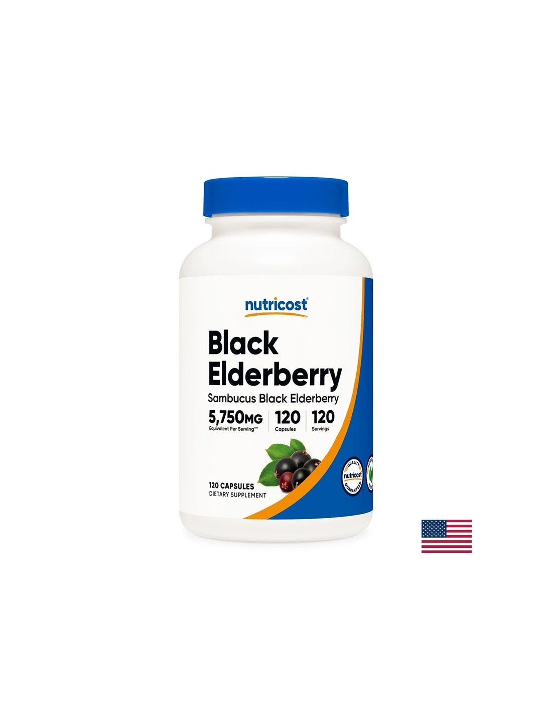 Immunität - schwarzer Elderberry 575 mg, 120 Kapseln