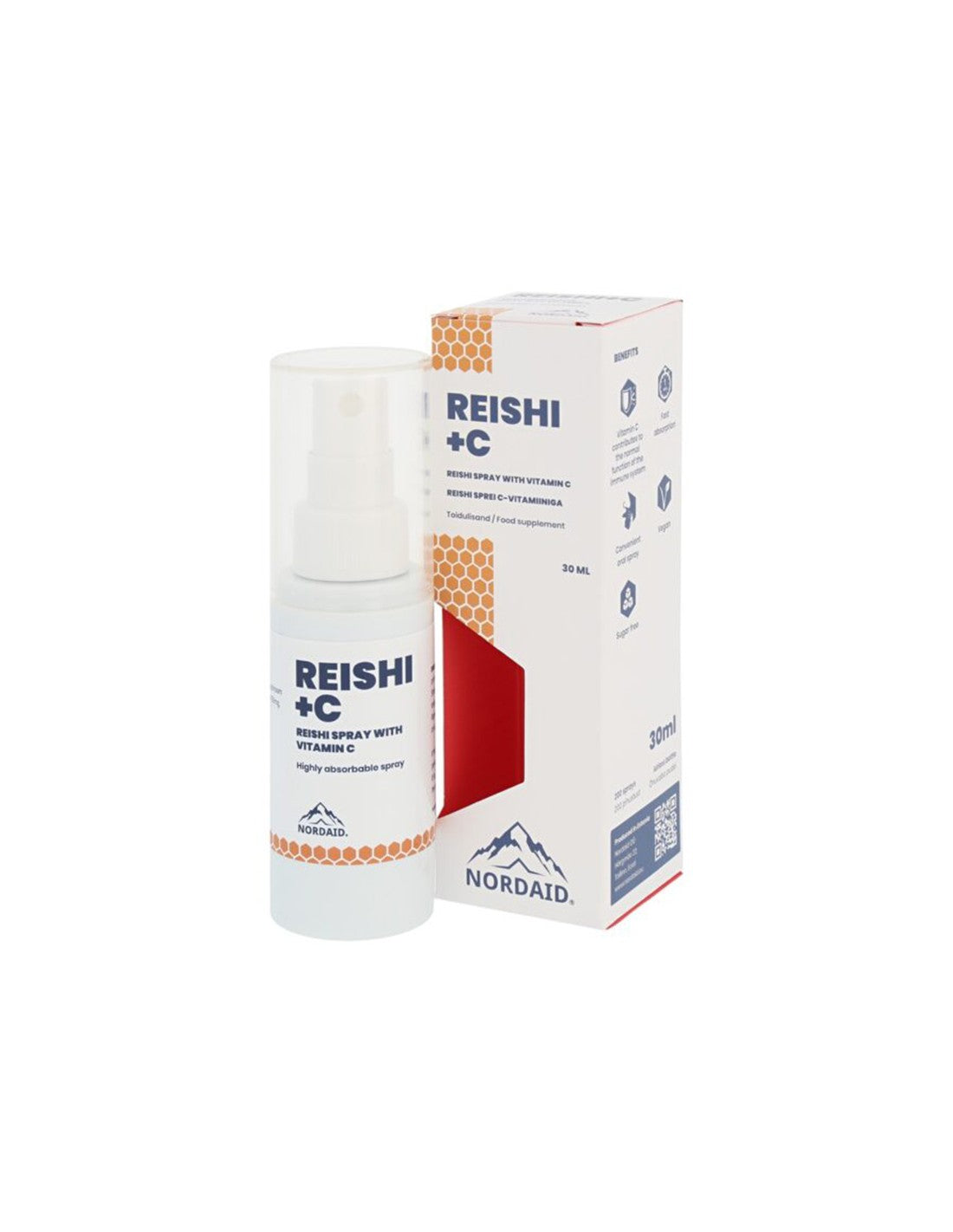 Immunity - Reishi + Vitamin C, mouth spray x 30 ml / 200 sprays Nordaid - Nutra Best Europe