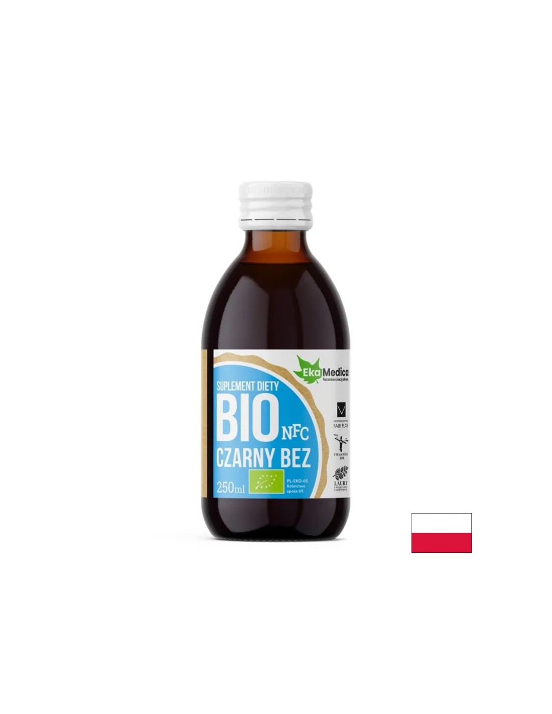 Bio -Elderberry -Saft mit Camu Camu und natürlicher Vitamin C - Immunität und Atmungssystem, 500 ml, 10 oder 20 Dosen