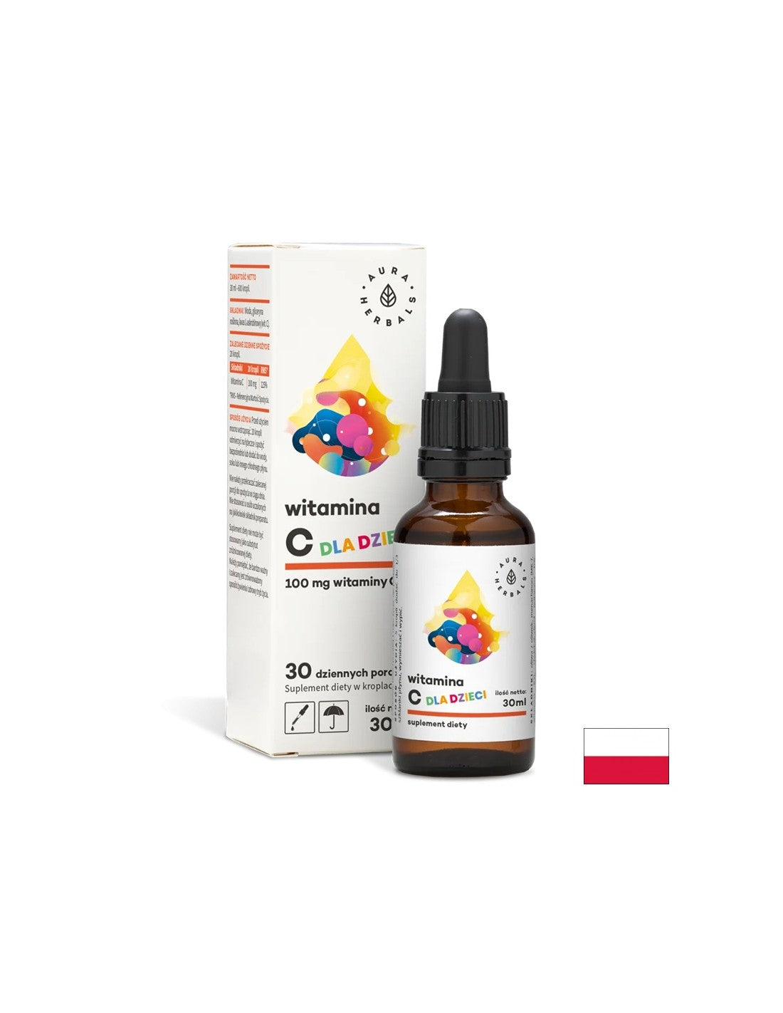 Immunity - Vitamin C for Children, 30 ml drops Aura Herbals - Nutra Best Europe