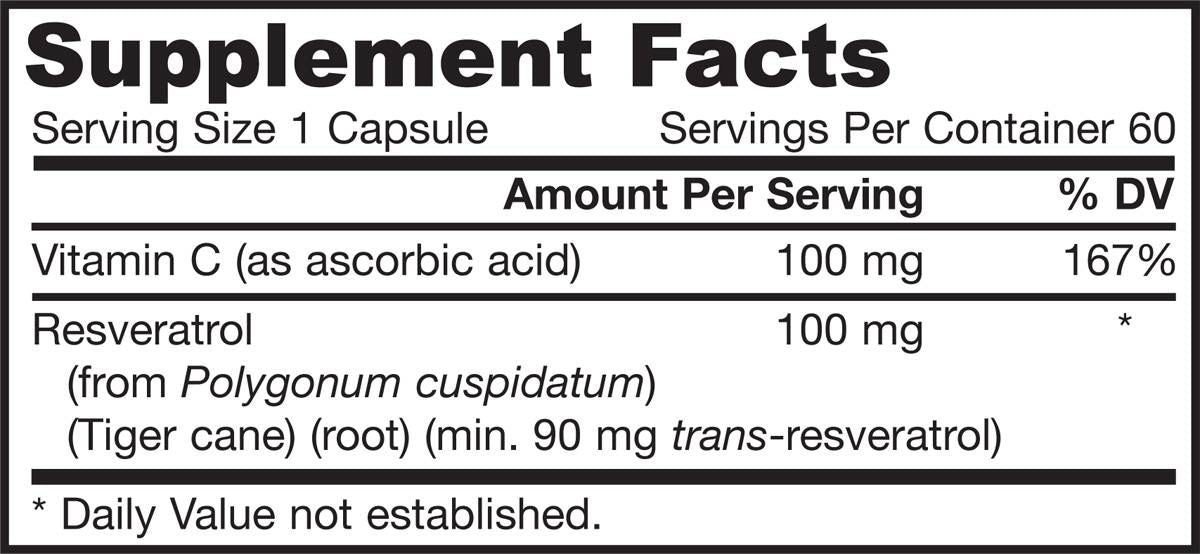 Resveratrol 100 mg - 60 Kapseln