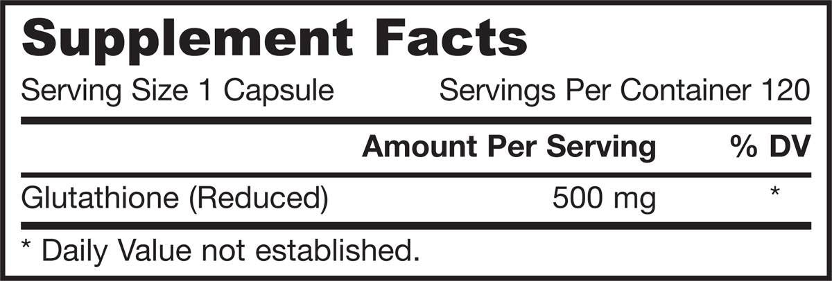 Reduzierter Glutathion 500 mg - 120 Kapseln
