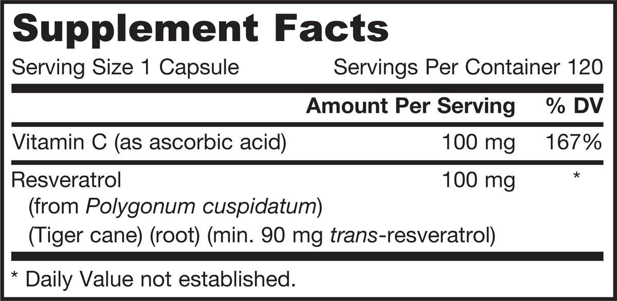 Resveratrol 100 mg - 120 Kapseln
