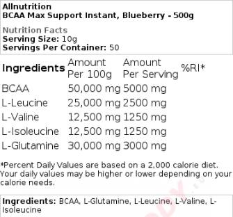 BCAA Max Support | Sofort - 500 Gramm