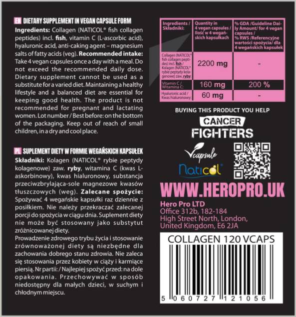 Collagen | Marine Collagen + Hyaluronic Acid & Vitamin C - 120 capsules - Nutra Best Europe