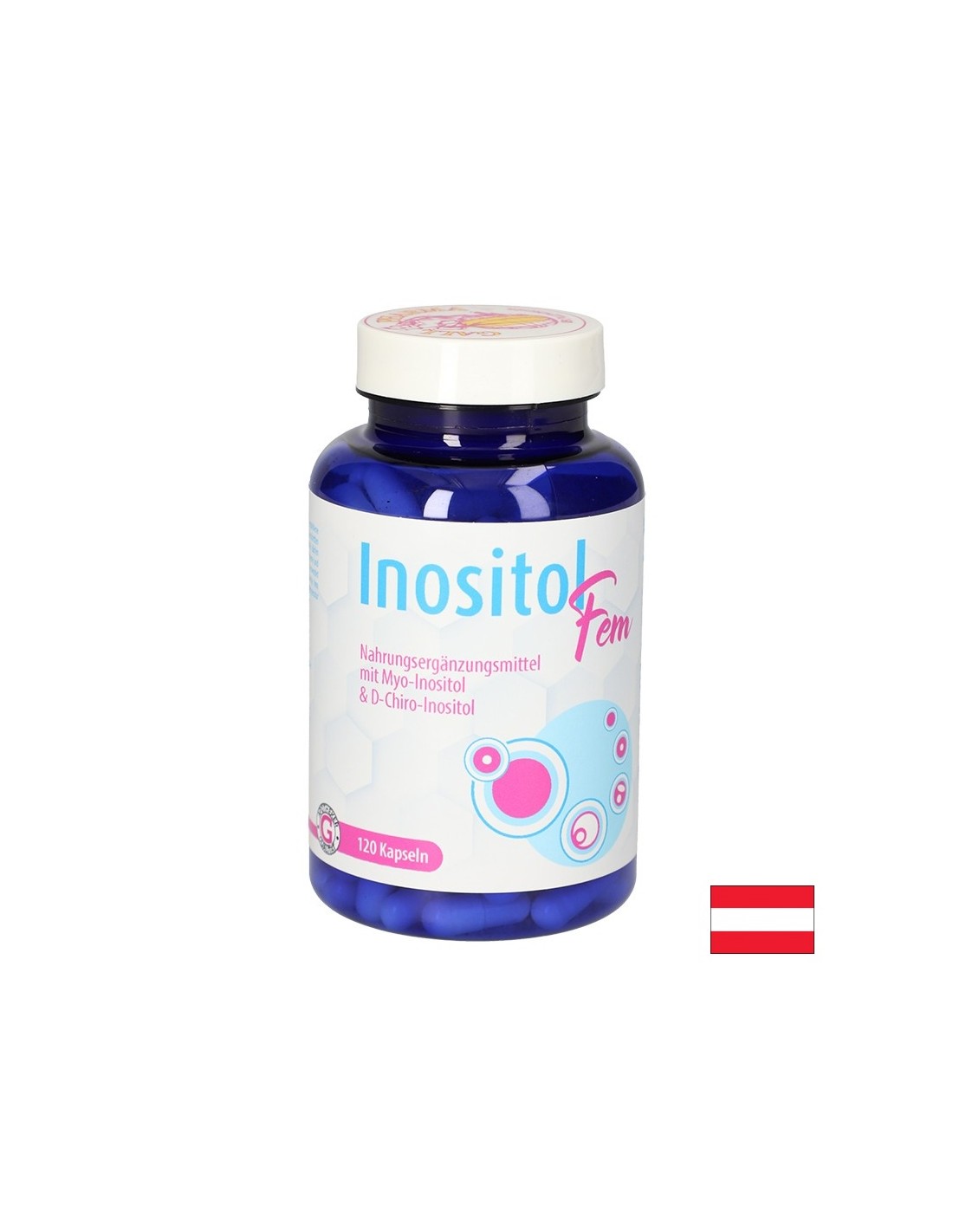Hormonales Gleichgewicht - Inositol für Frauen + Folsäure und Vitamin B6, 120 Kapseln