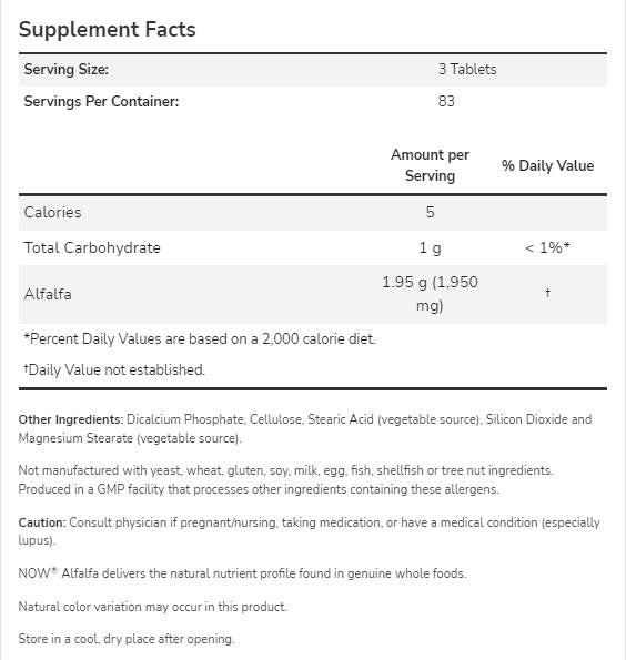 Alfalfa 650 mg - 500 Tabletten