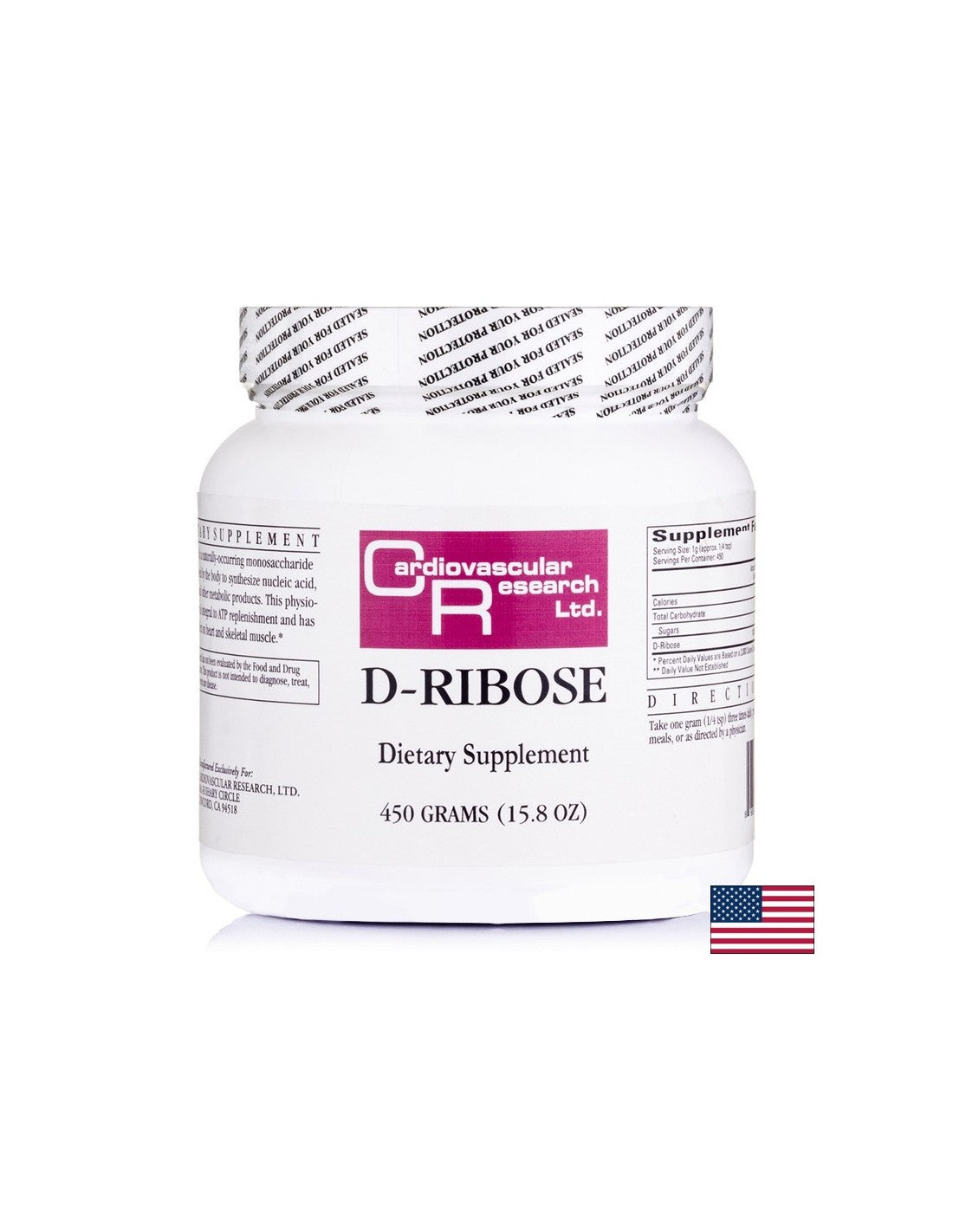 Zellgesundheit - D -Ribose, 450 g Pulver
