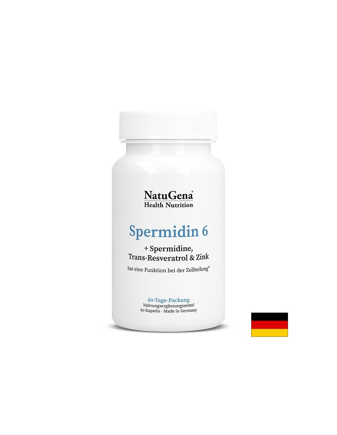 Zellgesundheit - Spermidin 6 (Spermidin + Trans -Resveratrol und Zink), 60 Kapseln