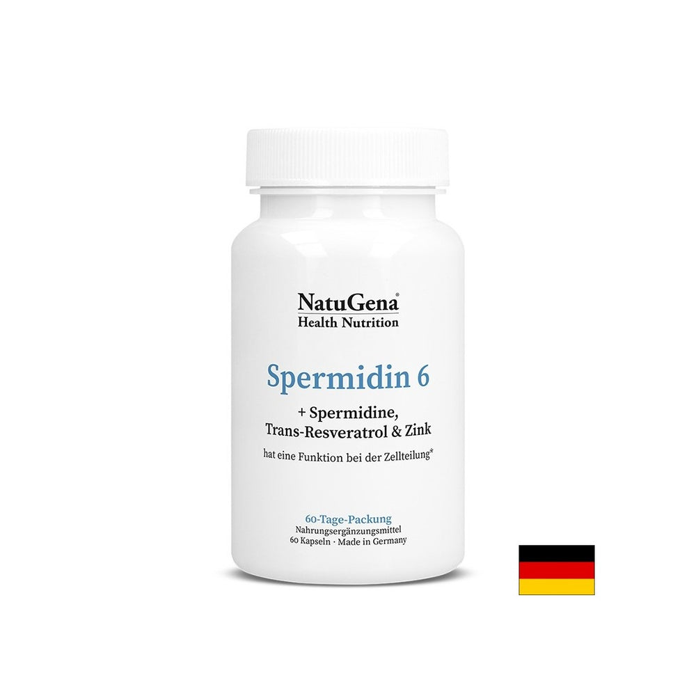 Zellgesundheit - Spermidin 6 (Spermidin + Trans -Resveratrol und Zink), 60 Kapseln