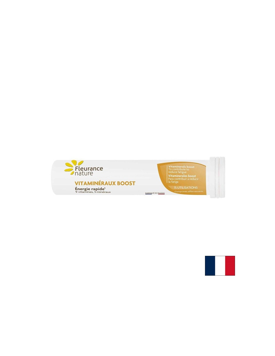 Komplex von Vitaminen und Mineralien für Ton und Energie, 15 sprudelnde Tabletten mit dem Geschmack von tropischen Früchten