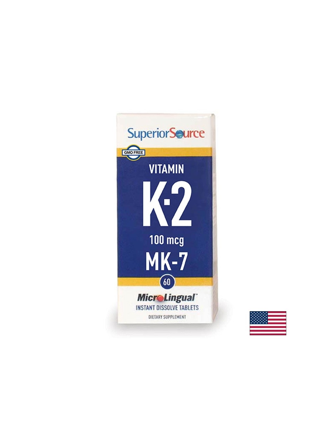 Knochen und Herz -Kreislauf -System - Vitamin K2 (MK -7), 100 µg x 60 sublinguale Tabletten
