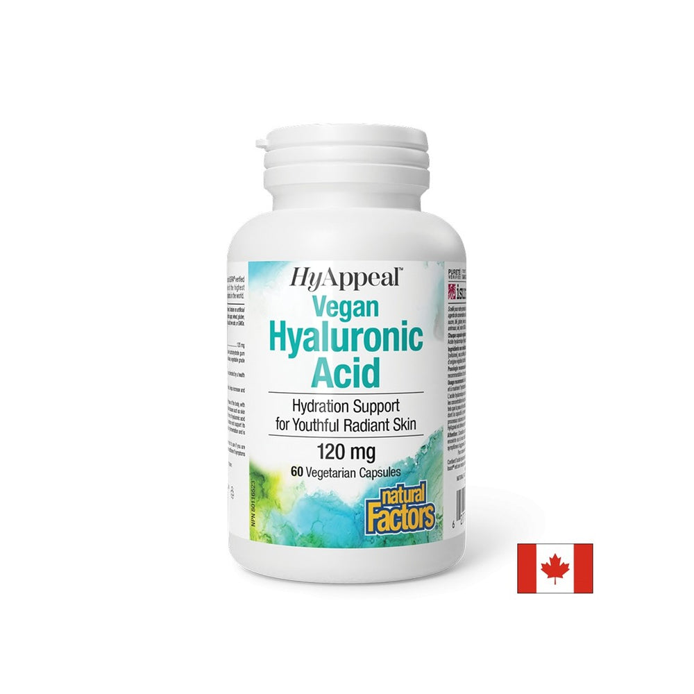 Beautiful skin - healthy joints - Hyaluronic acid HyAppeal® (vegan), 120 mg x 60 V capsules - Nutra Best Europe