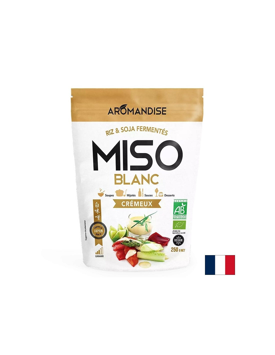 Creme weiße Miso - zum Herstellen von Suppen, Gerichten, Brühen, Saucen, 250 g