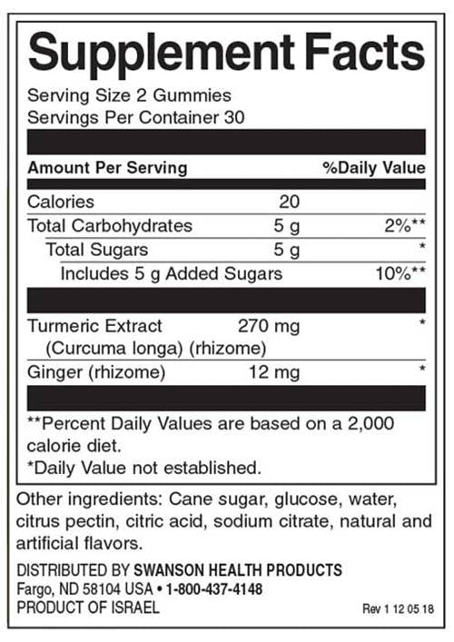 Kurkuma mit Ingwer -Gummis - tropisches Paradies 60 Gummis