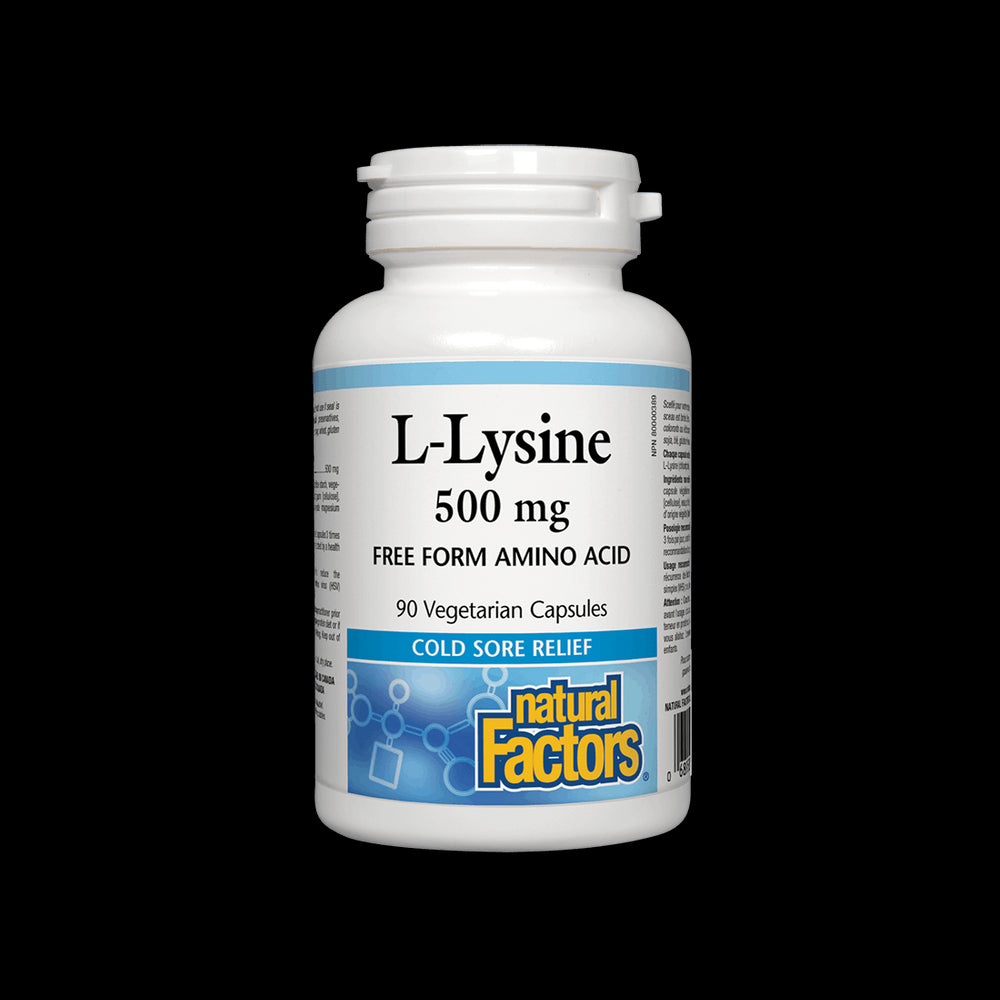 Herpes Simplex, Osteoporose und Herzgesundheit – L-Lysin 500 mg, 90 Kapseln <tc>Natural Factors</tc>