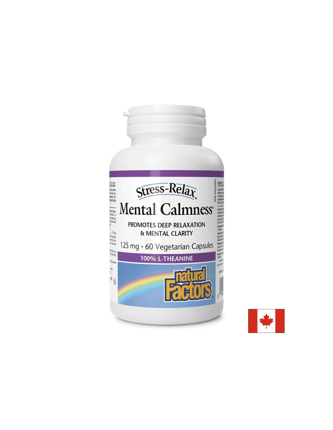 L-Theanin, 125 mg – Zur Unterstützung des Nervensystems, 60 Kapseln <tc>Natural Factors</tc>