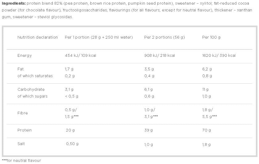 Gemüseproteinkomplex / Veganer - 500 Gramm