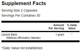 Vollspektrum Zitronenbalsam 60 Kapseln