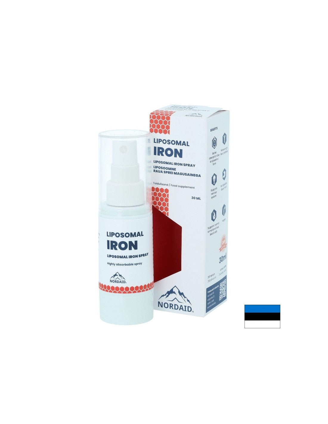 Liposomales Eisen mit hoher Absorption - Anämie und Müdigkeit, Mundspray, 30 ml, 200 Sprays