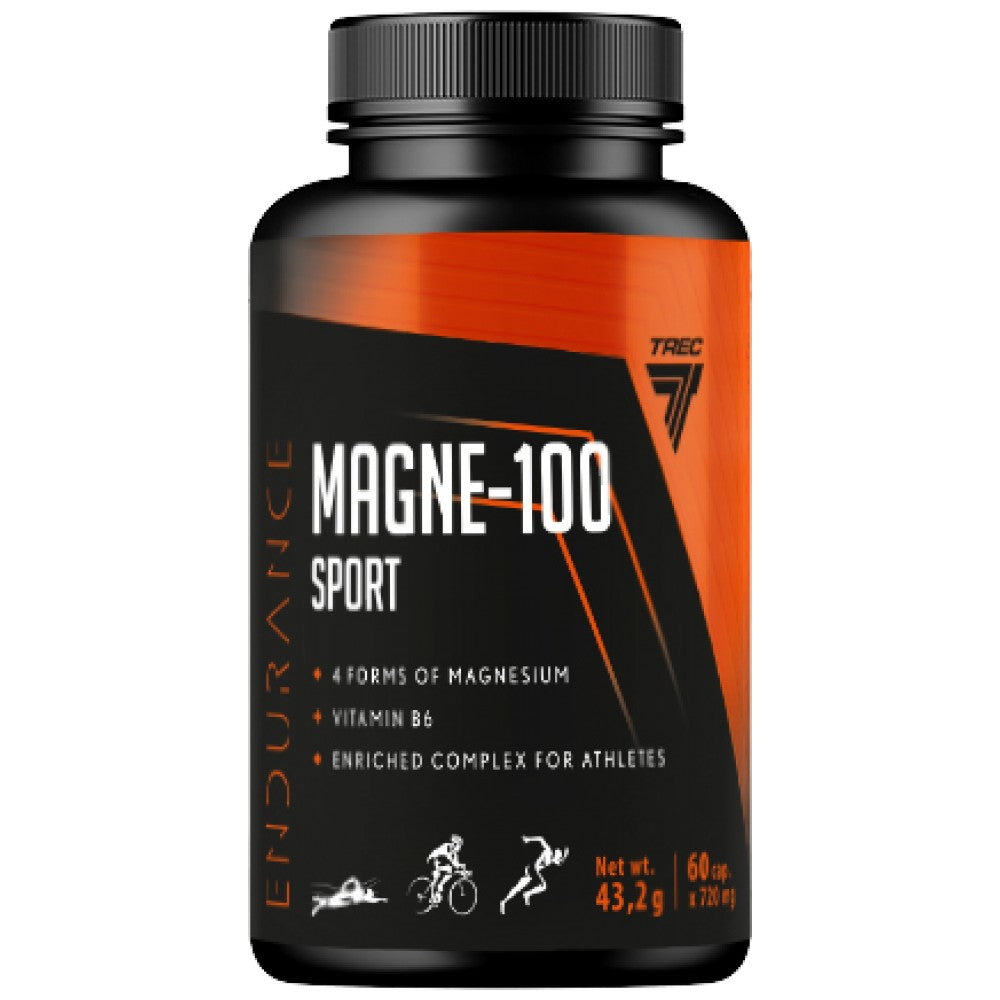 Magne 100 Sport Ausdauer | Angereicherter Magnesiumkomplex - 60 Kapseln