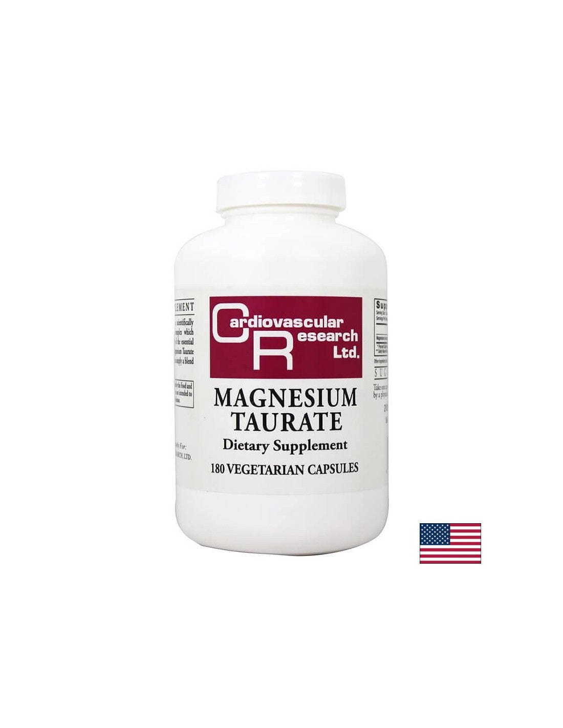 Magnesium (Taurat) - Nervensystem, Herz -Kreislauf -Funktion, Muskelgesundheit, 180 Kapseln