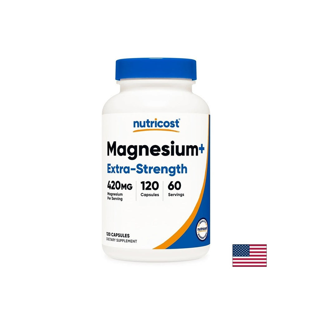 Magnesium (Oxid + Bisglycinat)-Hochdosierte Formel für Muskel- und Nervensystemunterstützung, 210 mg x 120 Kapseln