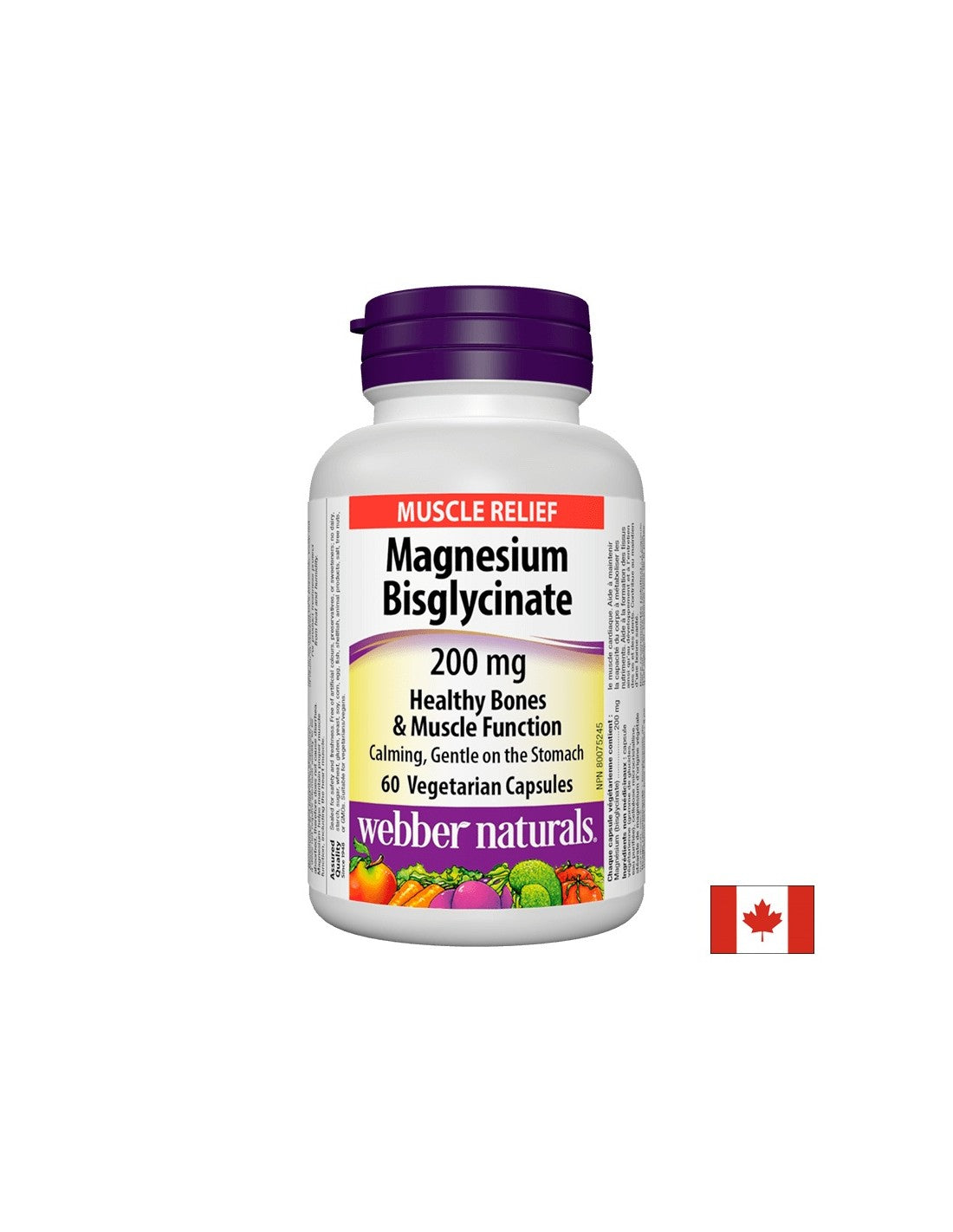 Magnesiumbisglycinat/ Magnesium (Bisglycinat) 200 mg x 60 Kapseln <tc>Webber Naturals</tc>