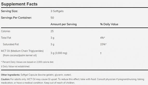 MCT Oil 1000 mg - 150 Softgele