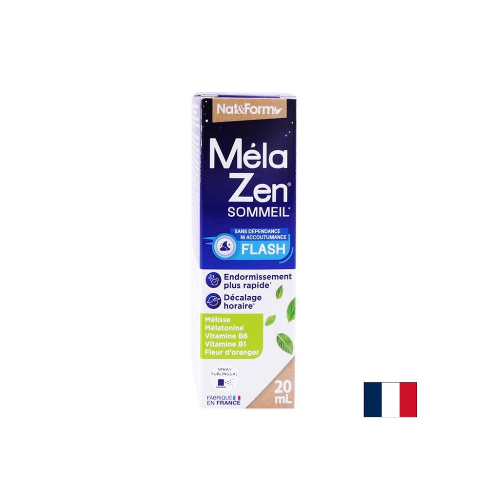 Melazen® Schlafspray mit Melatonin, Zitronenbalsam, Orangenblüte und Vitamin B1 und B6, oralem Spray x 20 ml