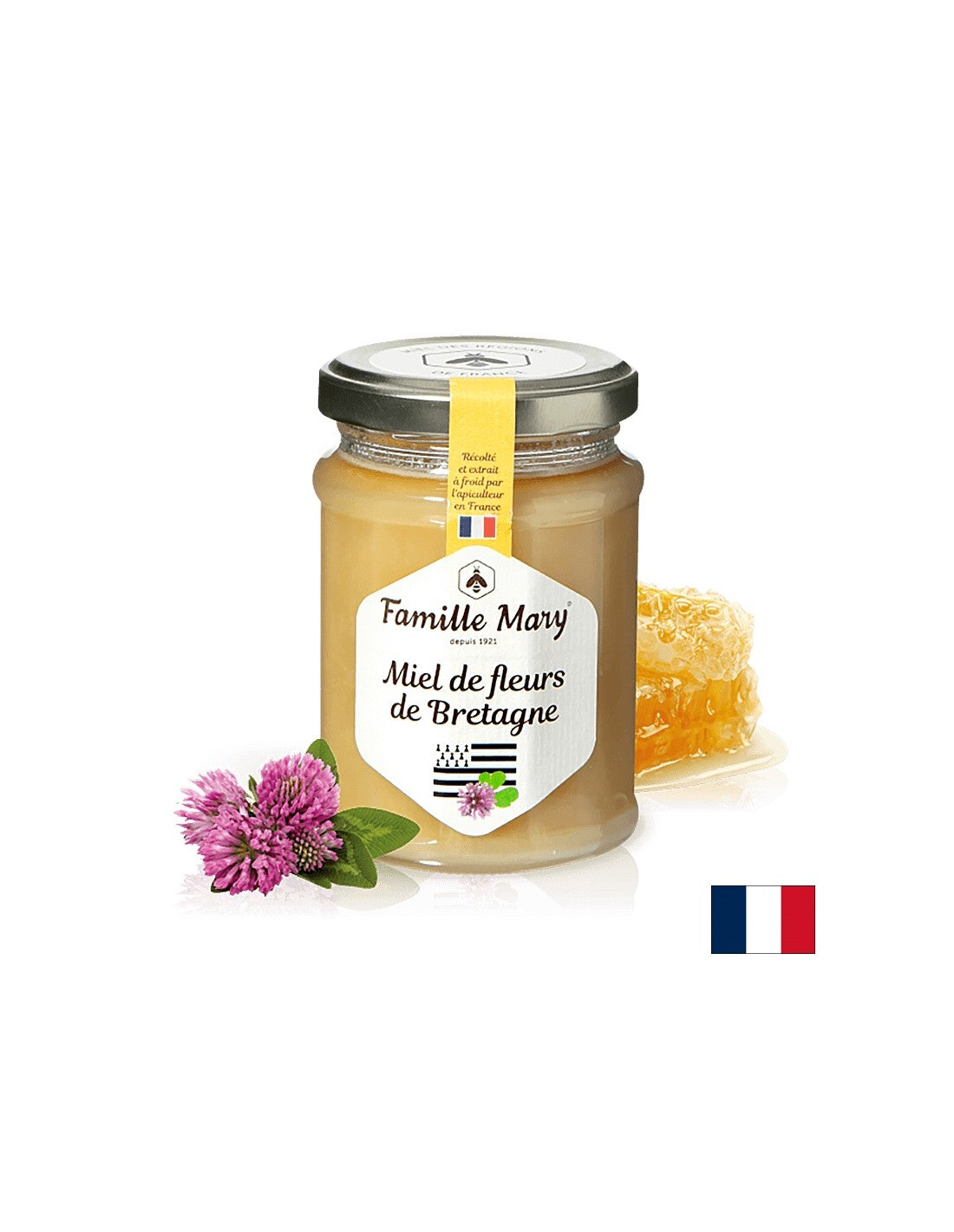 Blumenhonig aus Brittany, Frankreich - Miel de Fleurs de Bretagne, 230 g