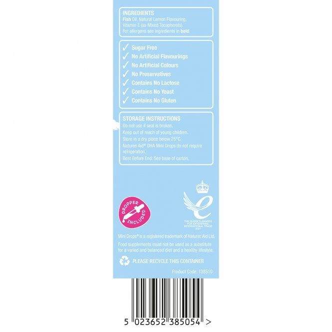 Omega-3-Tropfen für Kinder (Kids Omega-3 Mini Drops) 50 ml NaturesAid