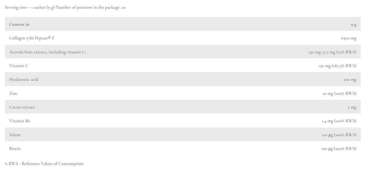 Schönheitselixier | Caviar Collagen - Beutel - 20 x 9 Gramm
