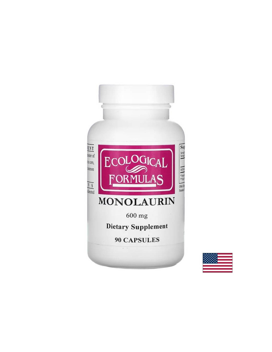 Monolaurin - Immunität, Infektionsschutz, Energie, 600 mg, 90 Kapseln