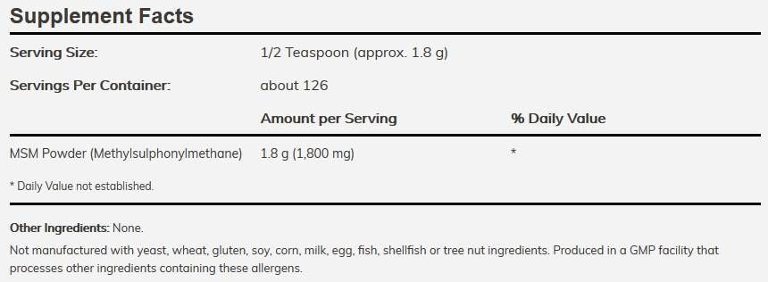 MSM -Pulver - 454 Gramm