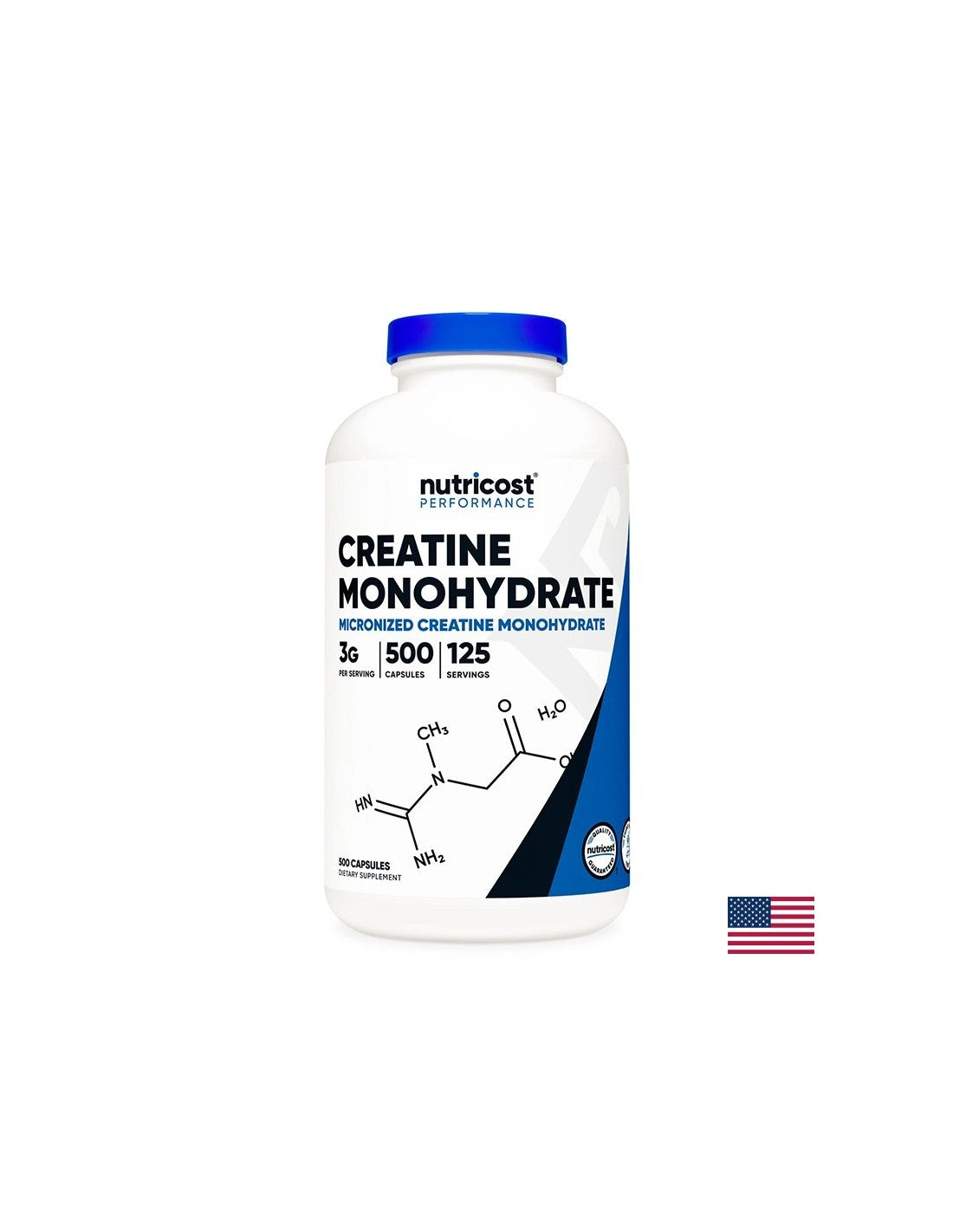 Muskelmasse und Stärke - Kreatinmonohydrat, 750 mg x 500 Kapseln