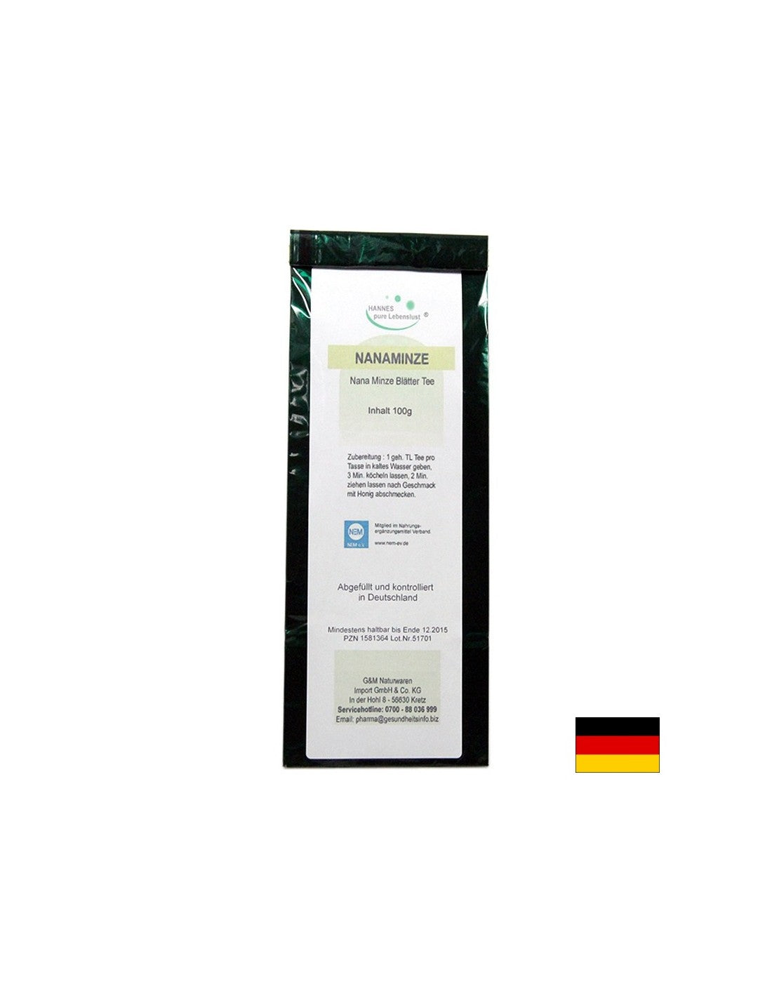 Nanaminze Tee - marokkanischer Minztee, 100 g