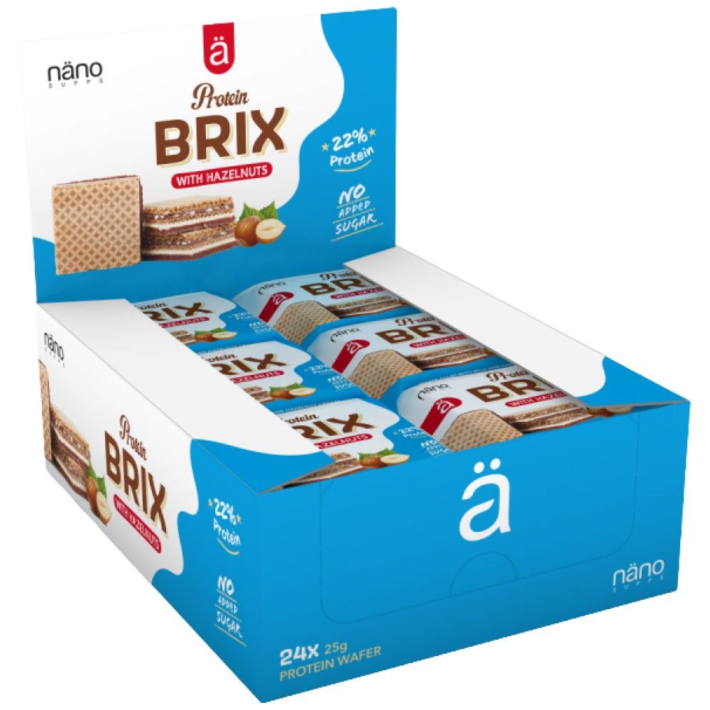 Protein Brix mit Haselnüssen - 24 x 25 Gramm