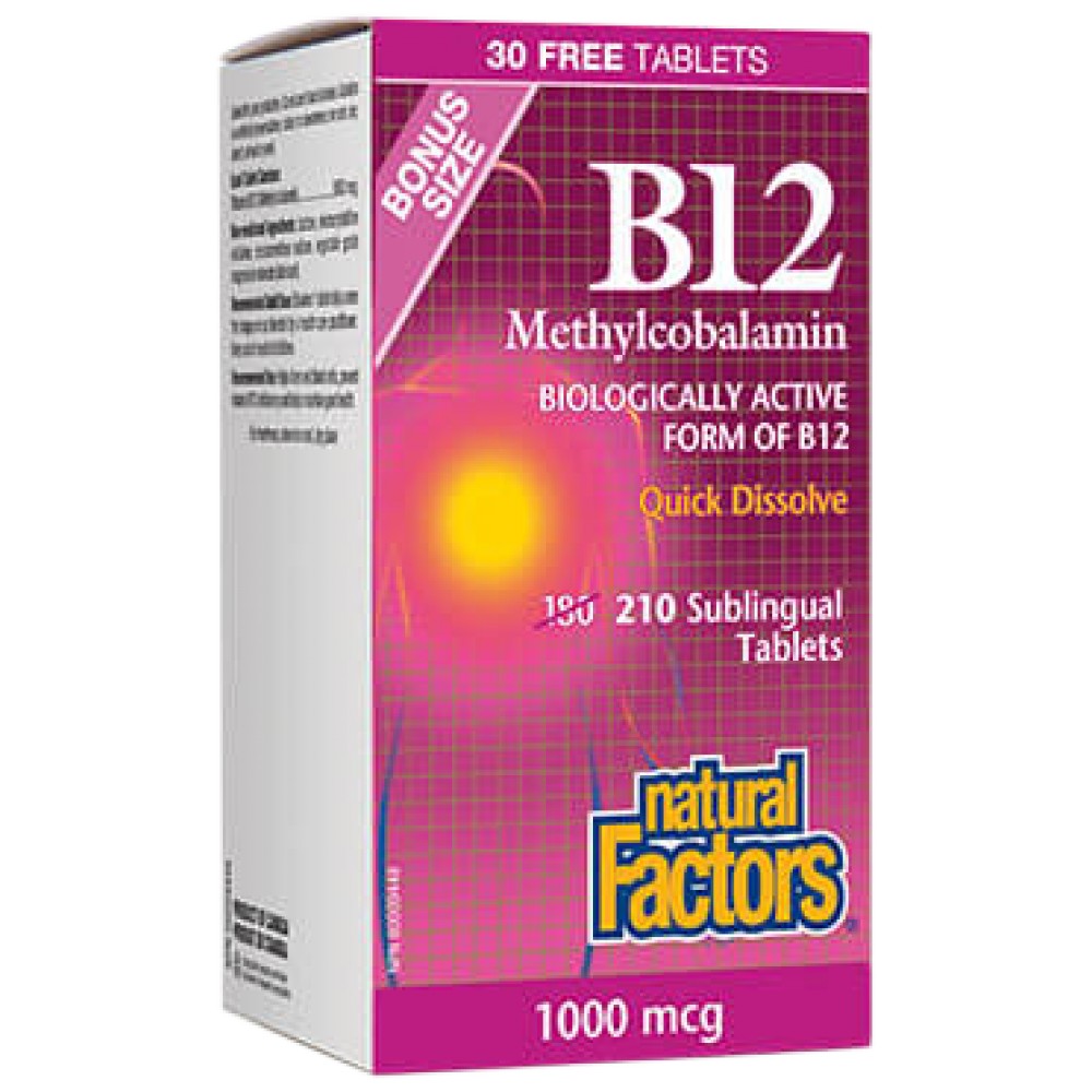 B12 Methylcobalamin 1000 mcg - 210 sublinguale Tabletten
