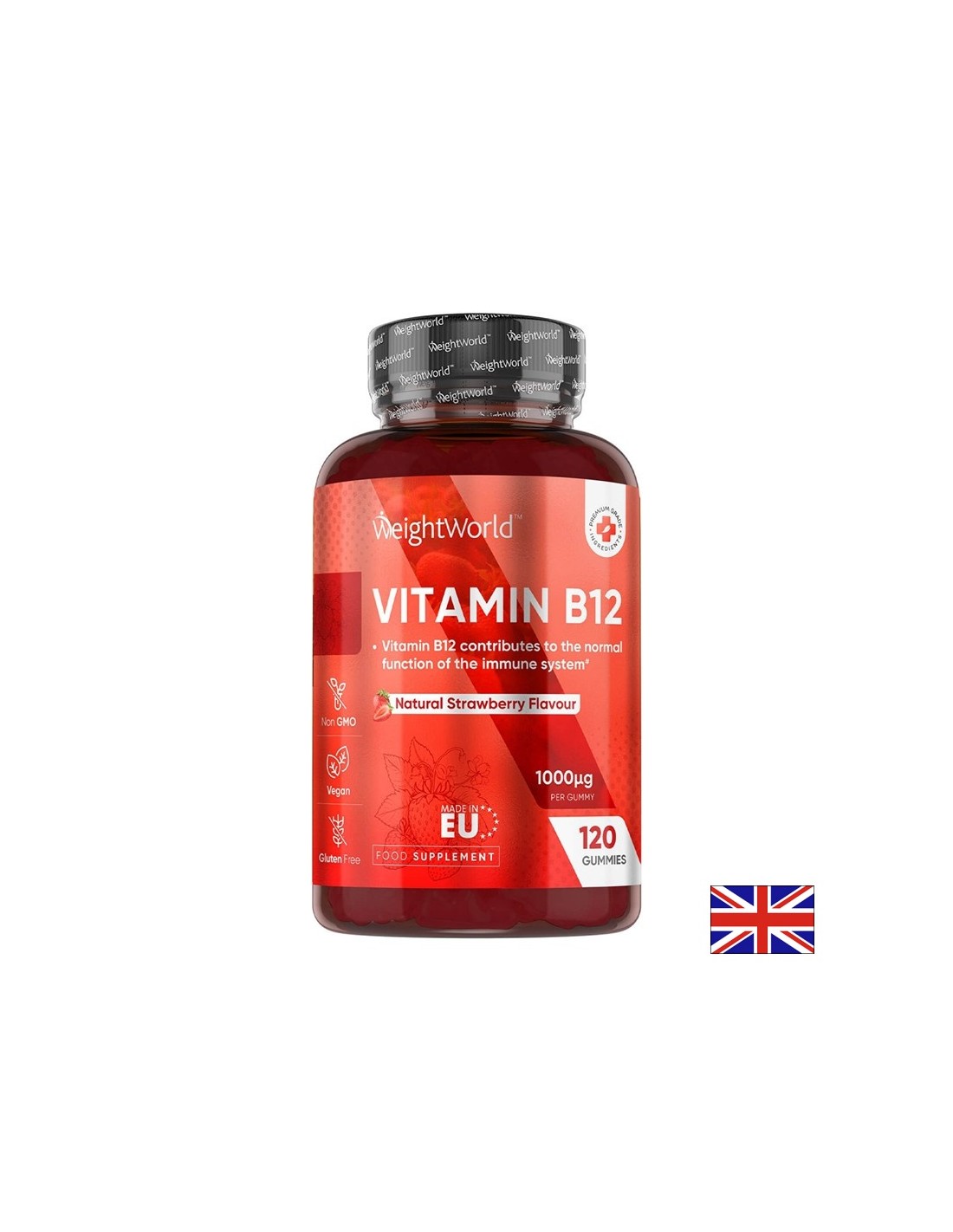 Nervensystem - Vitamin B12 (Methylcobalamin), 1000 µg x 120 Gel -Tabletten