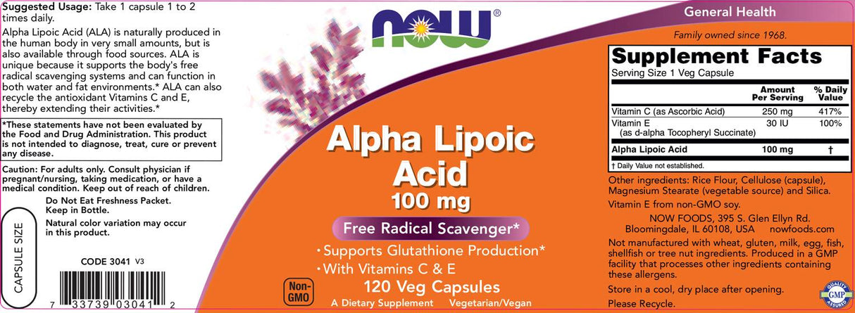 Alpha Liponsäure 100 mg - 120 Kapseln