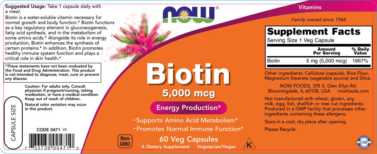 Biotin 5000 mcg - 60 Kapseln