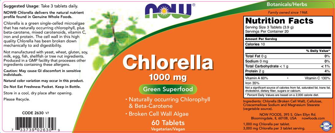 Chlorella 1000 mg - 60 Tabletten
