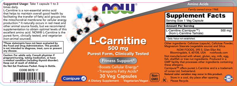 L-Carnitin 500 mg | Carnipure® - 30 Kapseln
