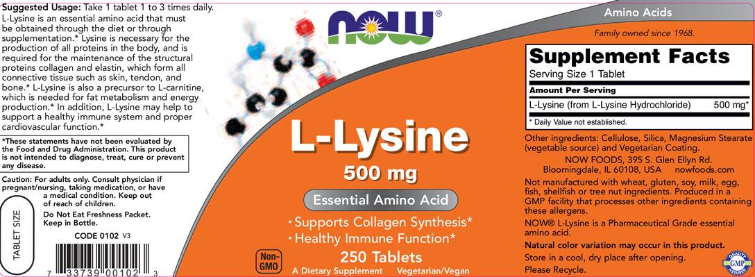 L -Lysin 500 mg - 250 Tabletten