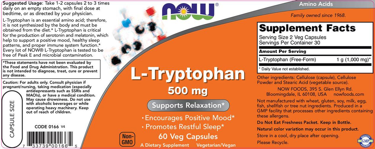 Tryptophan 500 mg - 60 Kapseln