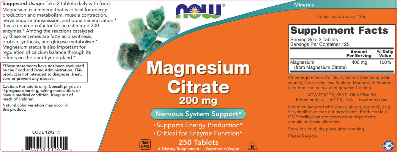 Magnesiumcitrat 200 mg - 100 Tabletten